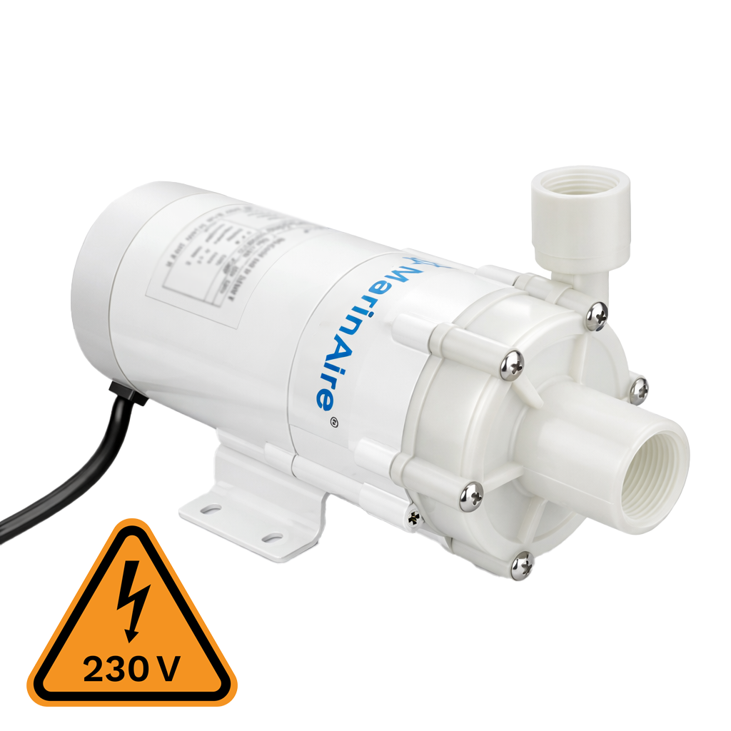 MarinAire MFP500CT Marine Circulation Pump – 500 GPH, 230V Magnetic Drive